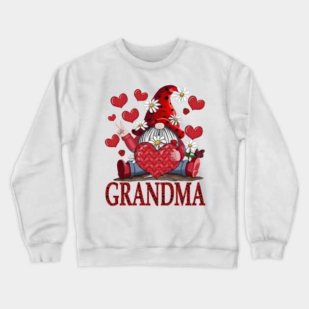 Gnome Grandma Valentine Crewneck Sweatshirt by Jenna Lyannion